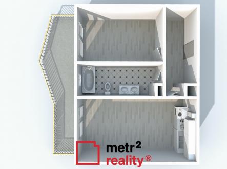 Pronájem bytu, 2+kk, 72 m²
