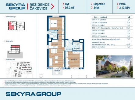 Prodej bytu, 3+kk, 77 m²