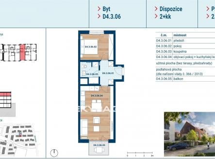 Prodej bytu, 2+kk, 53 m²