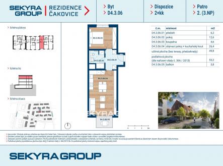 Prodej bytu, 2+kk, 50 m²