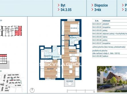 Prodej bytu, 3+kk, 85 m²