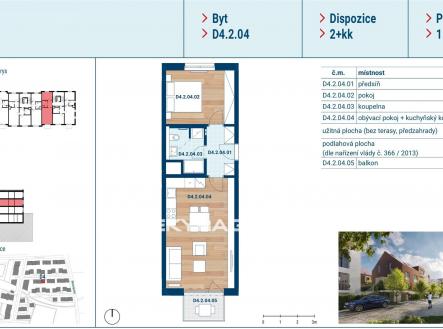 Prodej bytu, 2+kk, 52 m²