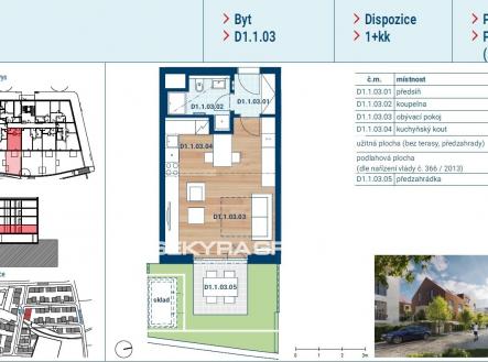 Prodej bytu, 1+kk, 35 m²