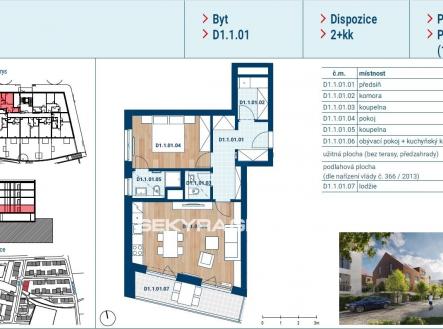 Prodej bytu, 2+kk, 63 m²