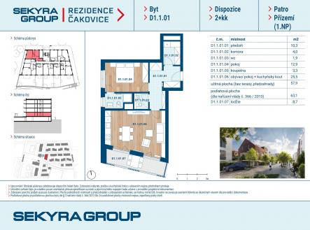 Prodej bytu, 2+kk, 58 m²