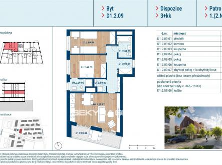 Prodej bytu, 3+kk, 72 m²