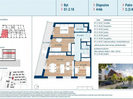 Prodej bytu, 4+kk, 89 m²