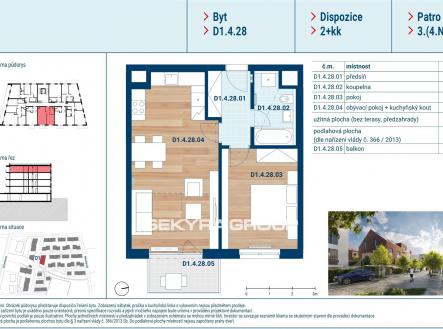 Prodej bytu, 2+kk, 53 m²