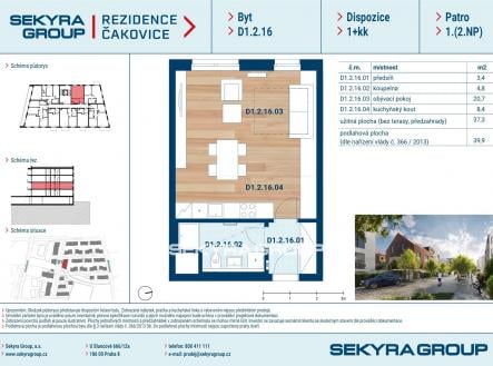 Prodej bytu, 1+kk, 40 m²