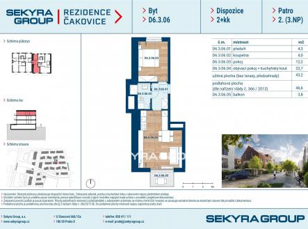 Prodej bytu, 2+kk, 43 m²