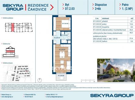 Prodej bytu, 2+kk, 52 m²