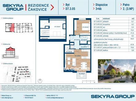 Prodej bytu, 3+kk, 68 m²