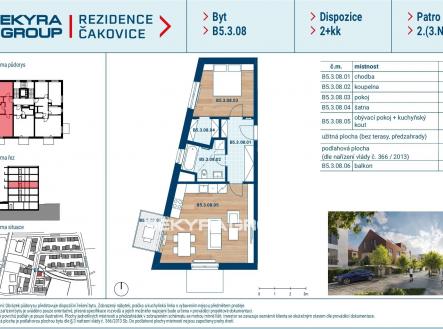 Prodej bytu, 2+kk, 56 m²