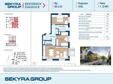 Prodej bytu, 2+kk, 73 m²