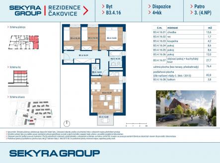 Prodej bytu, 4+kk, 76 m²