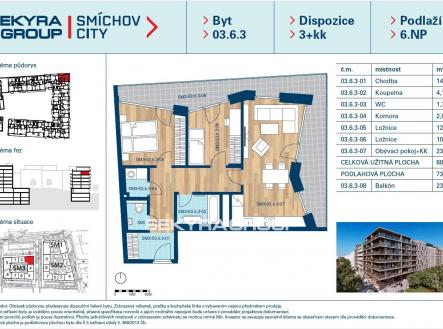 Prodej bytu, 3+kk, 68 m²