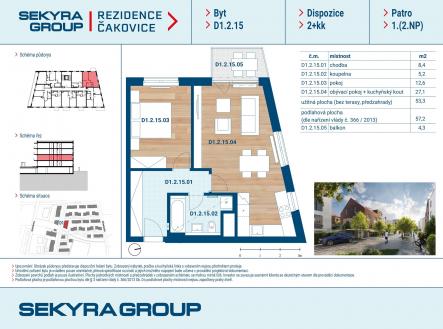 Prodej bytu, 2+kk, 53 m²