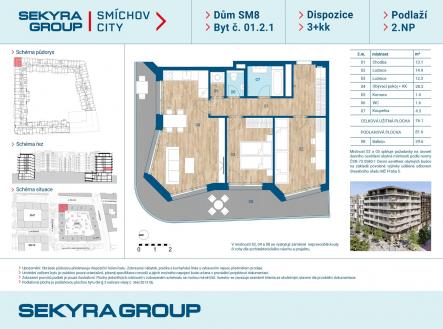 Prodej bytu, 3+kk, 76 m²