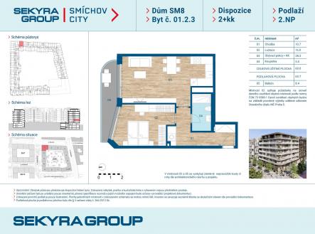 Prodej bytu, 2+kk, 60 m²