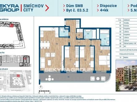 Prodej bytu, 4+kk, 99 m²