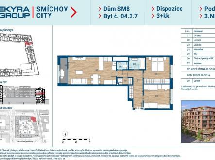 Prodej bytu, 3+kk, 76 m²