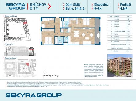 Prodej bytu, 4+kk, 107 m²