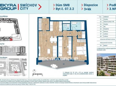 Prodej bytu, 3+kk, 76 m²