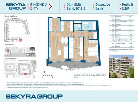 Prodej bytu, 3+kk, 76 m²