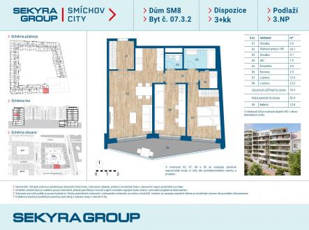 Prodej bytu, 3+kk, 76 m²