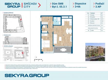 Prodej bytu, 2+kk, 55 m²