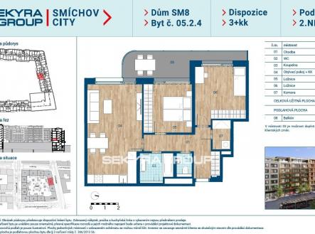 Prodej bytu, 3+kk, 74 m²
