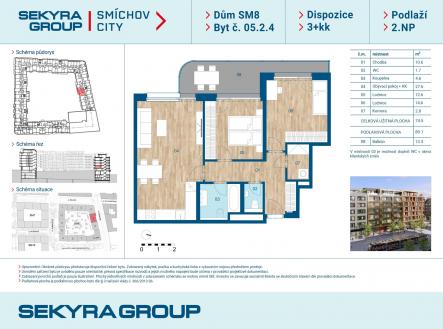 Prodej bytu, 3+kk, 74 m²