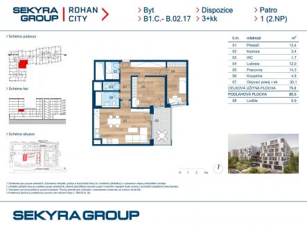 Prodej bytu, 3+kk, 80 m²