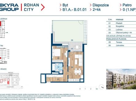 Prodej bytu, 2+kk, 55 m²