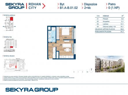 Prodej bytu, 2+kk, 40 m²