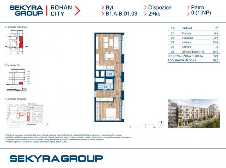 Prodej bytu, 2+kk, 54 m²