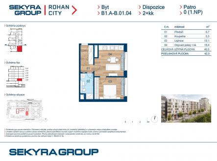 Prodej bytu, 2+kk, 40 m²