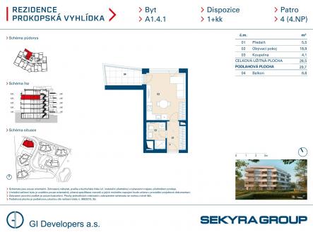 Prodej bytu, 1+kk, 28 m²