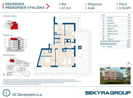Prodej bytu, 4+kk, 98 m²