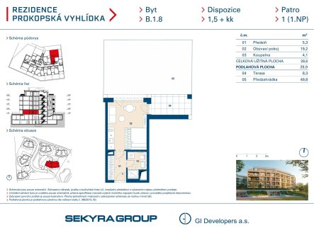 Prodej bytu, 1+kk, 29 m²