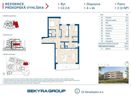 Prodej bytu, 4+kk, 101 m²