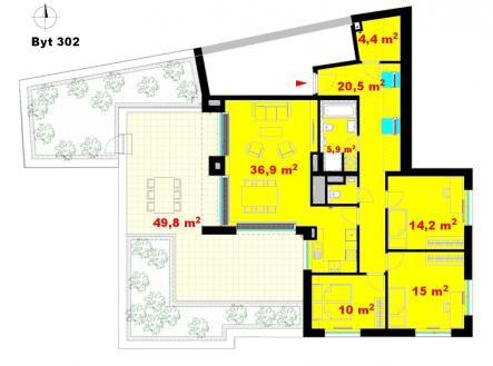 Prodej bytu, 4+kk, 108 m²