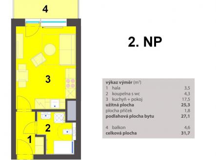 Prodej bytu, 1+kk, 25 m²