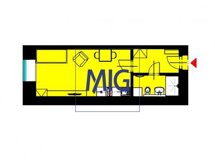 Pronájem bytu, 1+kk, 28 m²