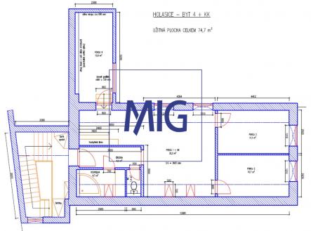 Pronájem bytu, 4+kk, 75 m²