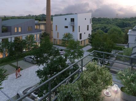 Pohled na hlavní nádvoří z budovy C