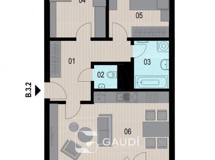 Prodej bytu, 3+kk, 68 m²