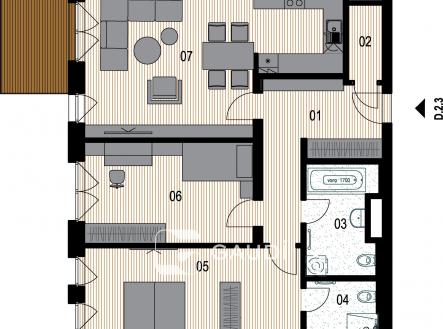 Prodej bytu, 3+kk, 94 m²