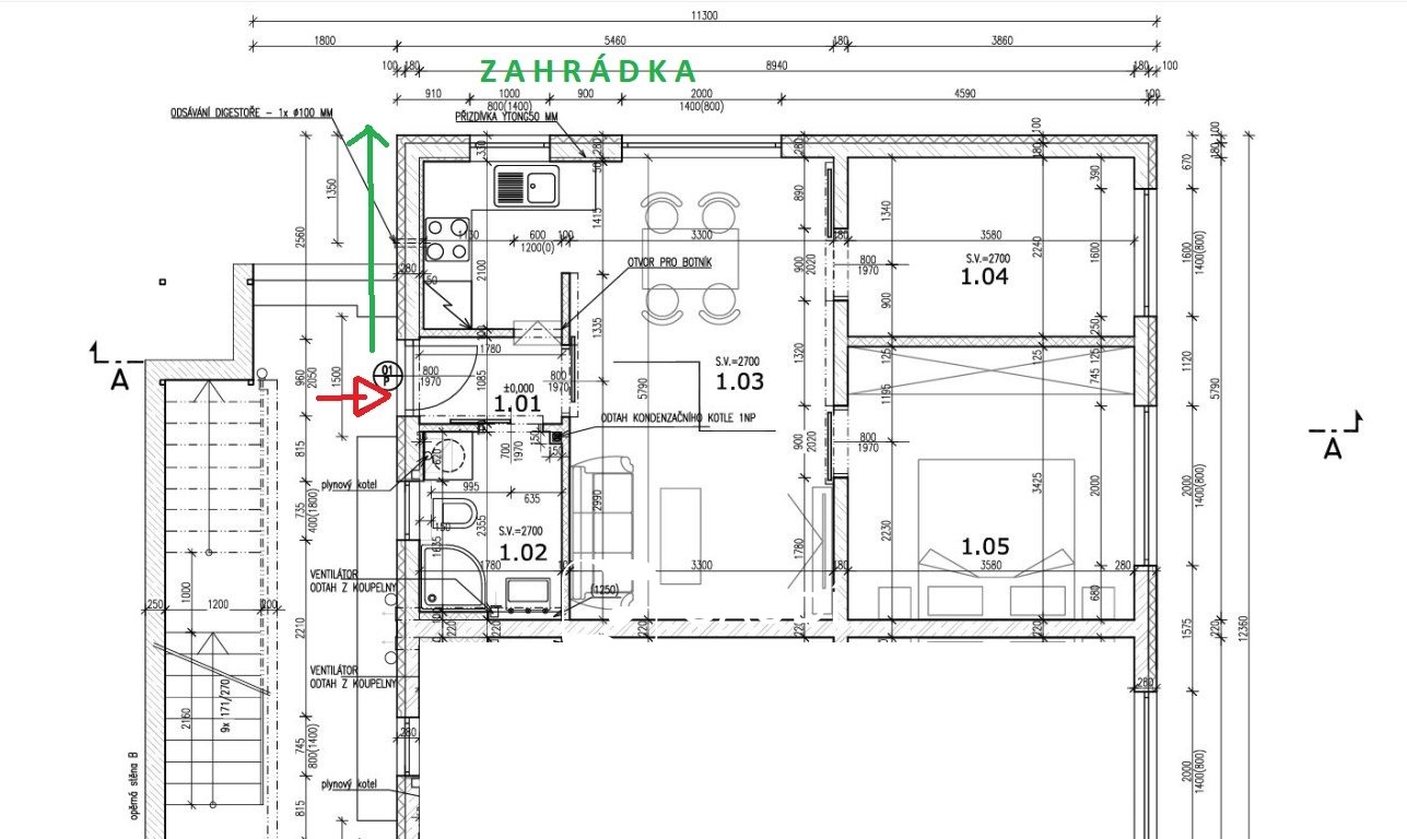 byt bezbariérový a zahrádka