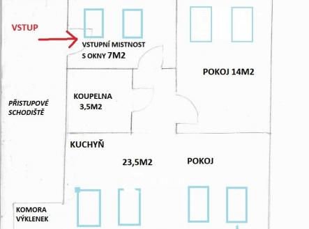 Pronájem bytu, 2+1, 53 m²